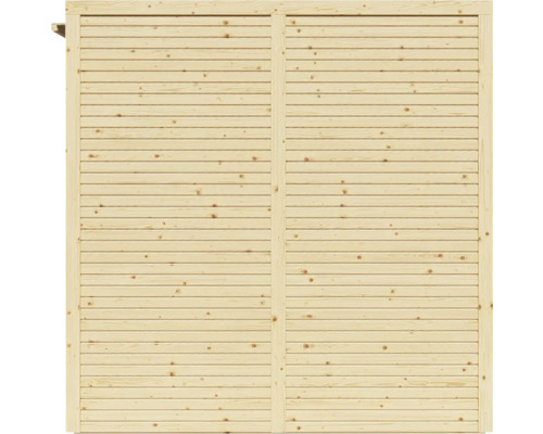 Holzwand mit horizontalen Brettern