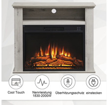 Elektrokamin mit Holzoptik und Überhitzungsschutz