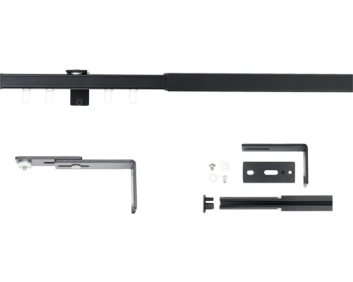 Gardinenschiene mit Zubehör zur Vorhangbefestigung