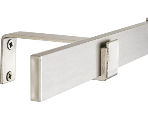 Metallgarderobenstange mit Wandhalterung und Schrauben