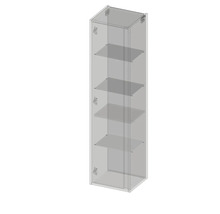 Hängehochschrank mit 1 Tür Devo Cristal 2.0 links BxHxT 40x160x35 cm antique rose/rosa pesca glass