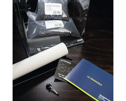 Aquarium-Zubehör-Set mit Bodengrund, Filter, Wasseraufbereiter und Handbuch