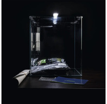 Aquarium DENNERLE Nano Cube Complete, 60 L , LED Beleuchtung Chihiros C 361 inkl. Innenfilter, Abdeckscheibe, Sicherheitsunterlage, Scaper‘s Back Rückwandfolie, Einsteigerbroschüre , Nährboden, Kies und Thermometer-thumb-2