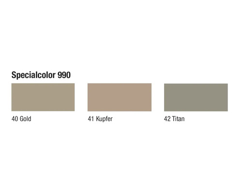 Specialcolor 990 Farbauswahl Gold, Kupfer und Titan