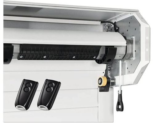 Rollladen mit zwei Fernbedienungen