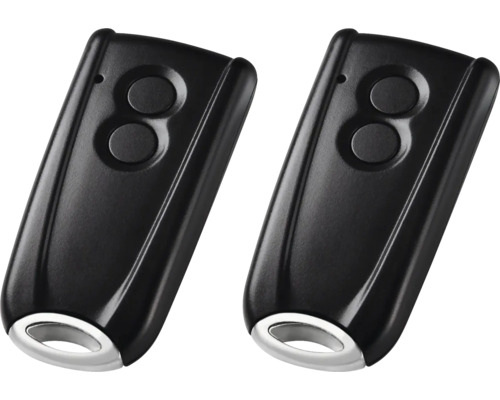 Zwei Garagentoröffner mit zwei Tasten und Schlüsselring