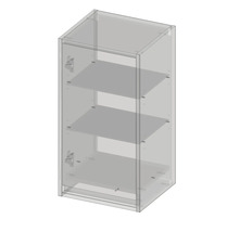 Hängeschrank mit 1 Tür Devo Cristal 2.0 links BxHxT 40x76x35 cm antique rose/rosa pesca glass