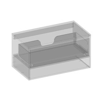 Waschbeckenunterschrank Devo Cristal 2.0 BxHxT 90x47x49 cm alpine white/signal white glass