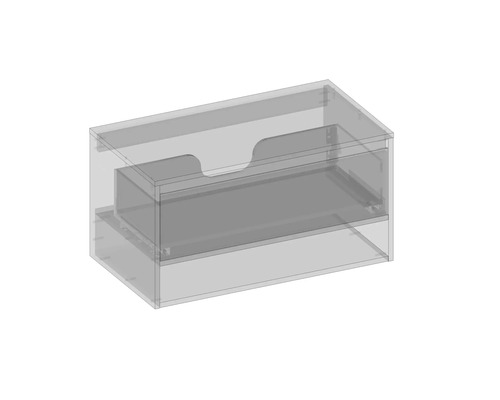 Transparenter Organizer mit Schubladen