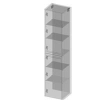 Hängehochschrank mit 2 Türen Devo Gloria 2.0 links BxHxT 40x172x33 cm premium white supermatt glatt
