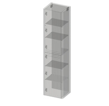 Hängehochschrank mit 2 Türen Devo Gloria 2.0 links BxHxT 40x172x33 cm fjord geriffelt
