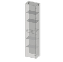Hängehochschrank mit 2 Türen Devo Gloria 2.0 rechts BxHxT 45x165x26 cm fjord glatt