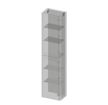 Hängehochschrank mit 2 Türen Devo Gloria 2.0 rechts BxHxT 45x165x26 cm perfect touch black geriffelt