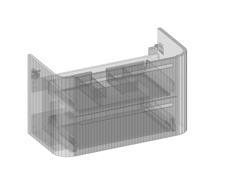 Zeichnung eines Waschtischunterschranks