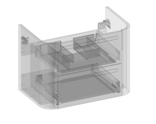 Waschtischunterschrank mit zwei Schubladen für das Badezimmer