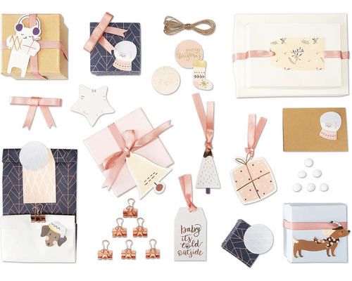Dekorative Geschenkverpackungen und Accessoires mit saisonalen Motiven