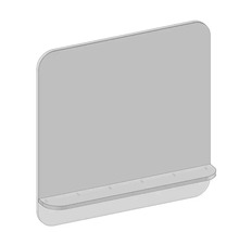 Badspiegel mit Holzablage Devo Gloria 2.0 86x86x14 cm Perfect Touch Black glatt GL2-LUPL86-1-F97D01