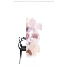 Schwarzer Stuhl mit Blumendesign