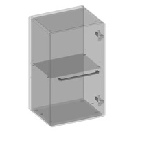 Hängeschrank mit 1 Tür Devo Sonus 2.0 rechts BxHxT 38x63x30 cm arctic white hochglanz