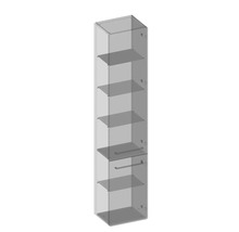 Hängehochschrank mit 2 Türen Devo Sonus 2.0 rechts BxHxT 38x186x30 cm arctic white hochglanz