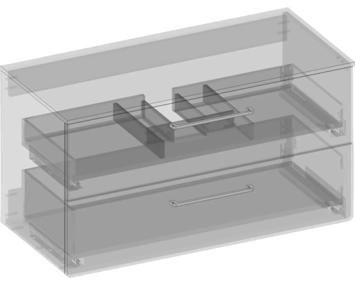 Waschtischunterschrank mit zwei Schubladen