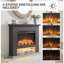 Dekorativer Elektrokamin mit vierstufiger Helligkeitseinstellung