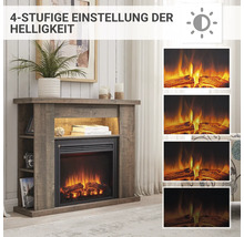 Dekorativer Elektrokamin mit vierstufiger Helligkeitseinstellung