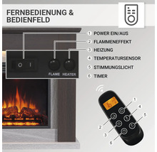 Elektrische Kaminfeuer Balderia Pandora eiche dunkel 2000 Watt