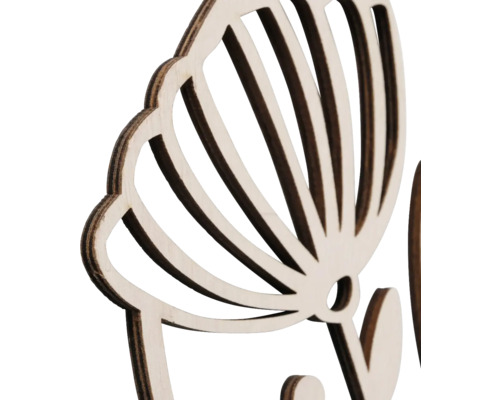 Dekorative Holzblume für Heimwerkerprojekte