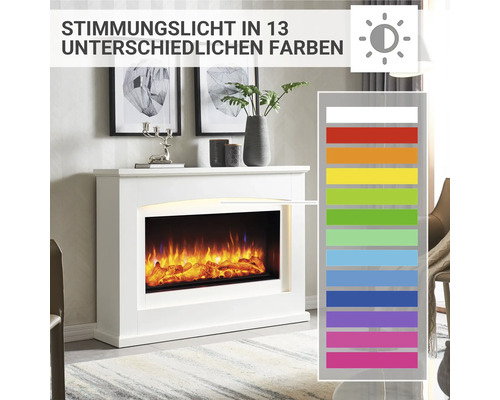 Dekokamin mit zuschaltbarer Beleuchtung in dreizehn verschiedenen Farben