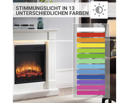 Dekorativer Elektrokamin mit 13 verschiedenen Farben
