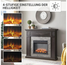 Dekorativer Elektrokamin mit vierstufiger Helligkeitseinstellung