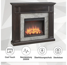 Dekorativer Elektrokamin mit Überhitzungsschutz, Kühleberührungsfunktion und 2000 Watt Nennleistung