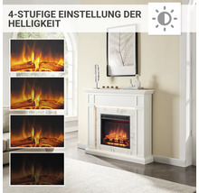 Elektrischer Kamin mit simuliertem Feuer und vier Helligkeitsstufen