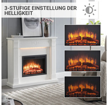 Dekorativer Elektrokamin mit dreistufiger Helligkeitseinstellung