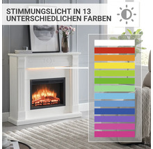 Dekokamin mit dreizehn verschiedenen Farben und Flammeneffekt