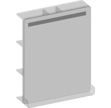 LED Badspiegel mit Ablage Devo Sonus 2.0 Classico Muschel/Black 75.5x94 cm SO2-LU75x94x27-F91