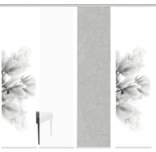 Schiebevorhang mit Magnolienblüten-Motiv und Textur