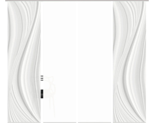 Schiebegardine mit Wellenmuster