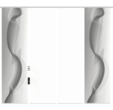 Schiebetür mit dekorativem Wellenmuster