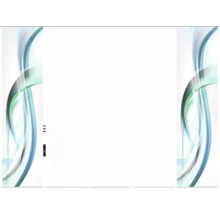 Roll Up Display mit abstraktem Design