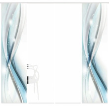 Schiebetür mit abstraktem Wellendesign