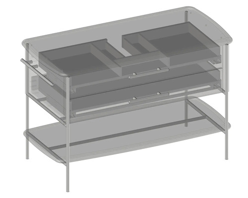 Waschtisch mit zwei Schubladen und Ablage