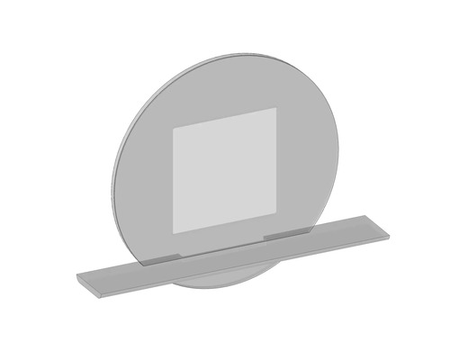 Dekorativer runder Bilderrahmen mit Standfuß