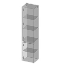 Schmaler Badezimmer Hochschrank mit fünf Regalböden