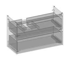 Waschbeckenunterschrank Devo Etna 2.0 97x64x40 cm ohne Waschbecken dust grey