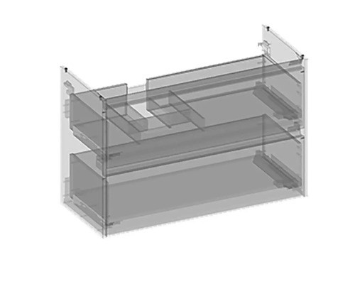Waschbeckenunterschrank mit zwei Schubladen