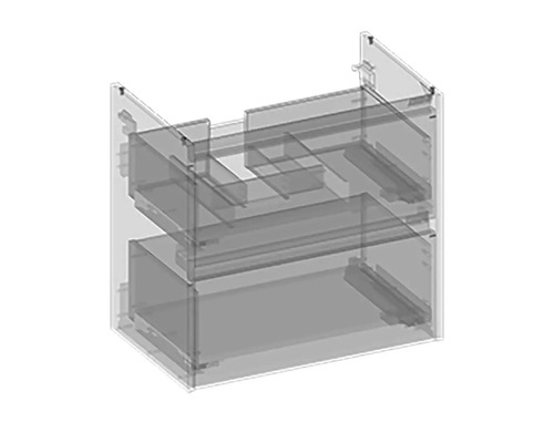 Waschbeckenunterschrank mit zwei Schubladen für das Badezimmer
