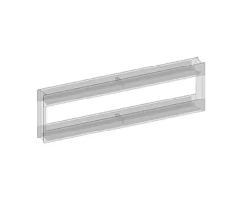 Transparentes Regal aus Kunststoff