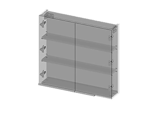 Wandschrank mit zwei Türen und Einlegeböden